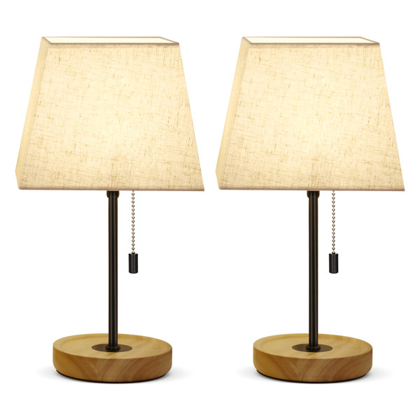 Latitude Run® 16.1" Black/Brown Table Lamp Set Wayfair